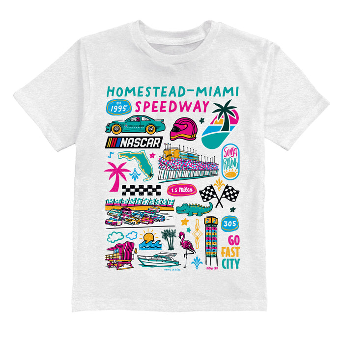 Homestead-Miami Speedway Impressions Artwork Youth Cotton T-Shirt