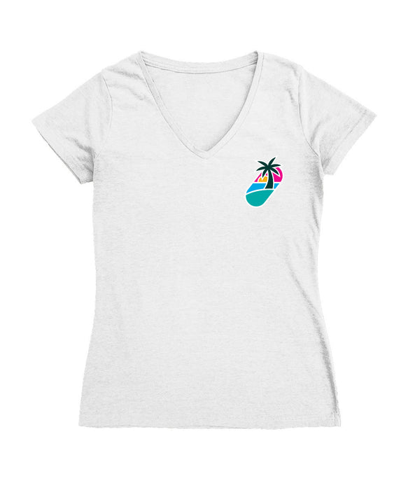 Homestead-Miami Speedway Women's V-neck Fitted Cotton T-Shirt