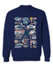 NASCAR Hall Of Fame Womens Cotton Crewneck Pullover Sweatshirt Navy - Vive La Fête - Online Apparel Store
