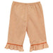 Orange Mini Check Girls Ruffle Pant