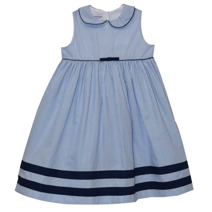 Light Blue Stripe Sleeveless Dress - Vive La Fête - Online Apparel Store