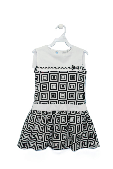 Sleeveless Black/White Cubic Print Sailor Dress - Vive La Fête - Online Apparel Store