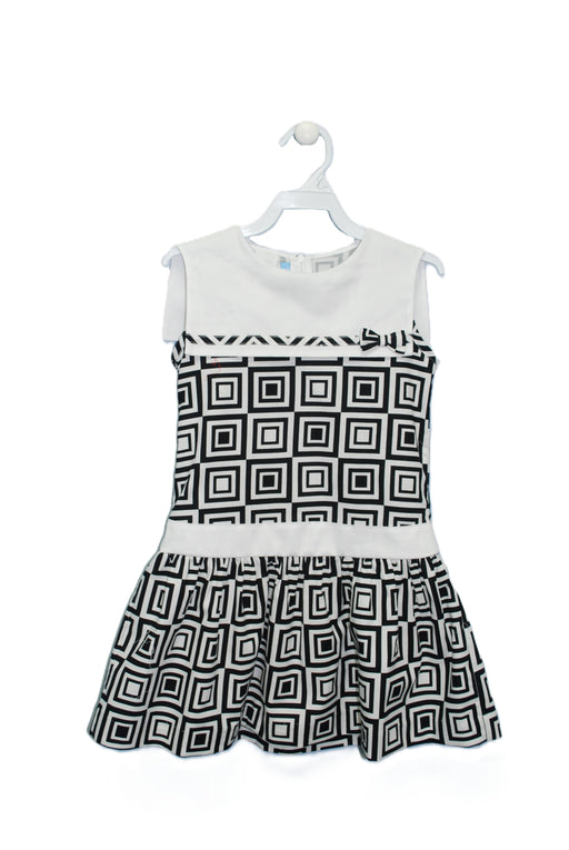Sleeveless Black/White Cubic Print Sailor Dress - Vive La Fête - Online Apparel Store