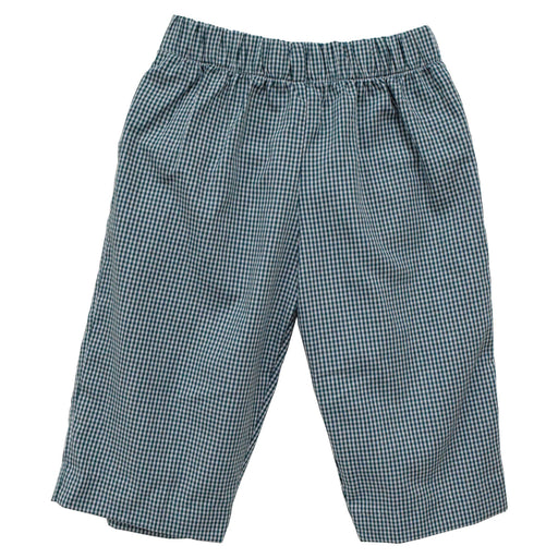 Green Mini Check Boys Pull on Pants