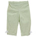 Lime Green Stripe Girls Capri Pant