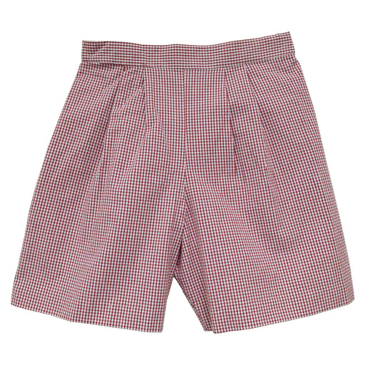 Red Check Seersucker Boys Short
