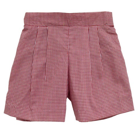 Red Gingham Check Boys Short