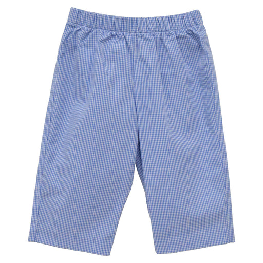 Blue Mini Check Boys Pull on Pants