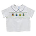 Bugs Smocked White Pique Boys Shirt Short Sleeve