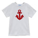 Anchor Applique White Short Sleeve Boys Tee Shirt