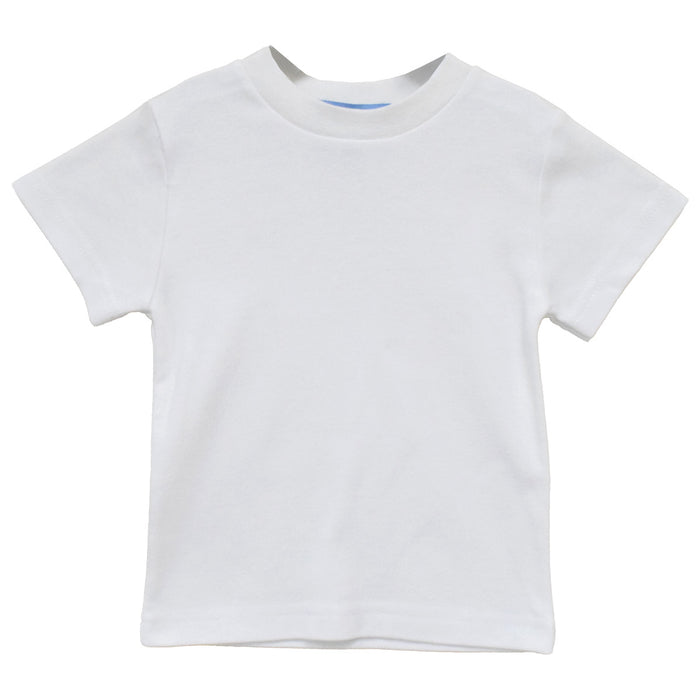 White Knit Boys Tee Shirt Short Sleeve