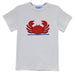 Crab Applique White Short Sleeve Boys Tee Shirt