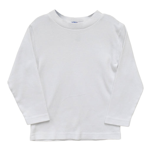 White Knit Long Sleeve Boys Tee Shirt