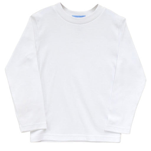 White Knit Long Sleeve Boys Tee Shirt