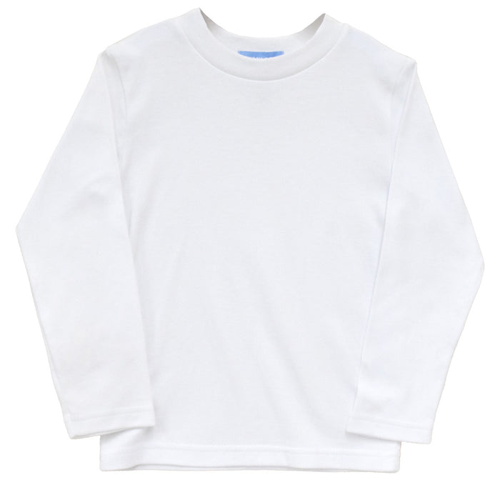 White Knit Long Sleeve Boys Tee Shirt
