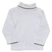 White Solid Knit Long Sleeve Girls Turtle Neck With Brow Picot