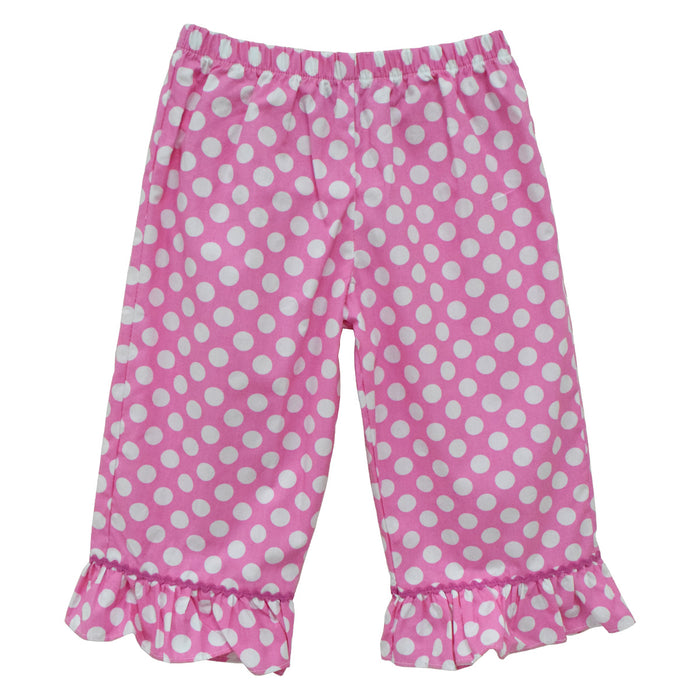 Pink Dots Girls Ruffle Pant