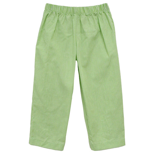 Green Mini Check Boys Pull on Pants