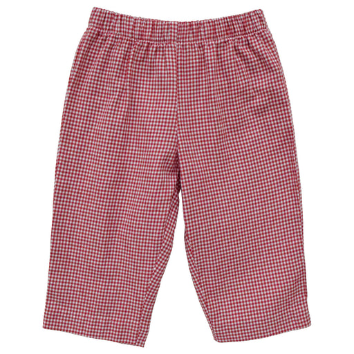 Red Check Boys Pull on Pants
