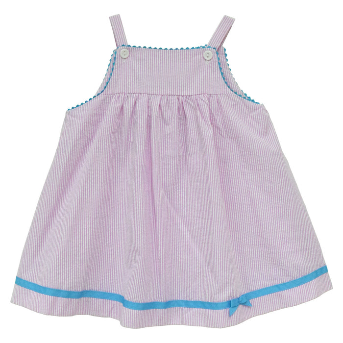 Pink Stripe Seersucker Sundress