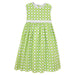 Lime Green and White Circles Sleeveless Dress