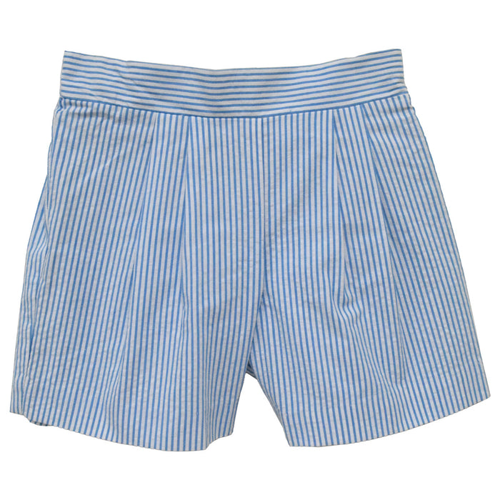 Turquoise Stripe Seersucker Boys Short