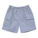 Royal Stripe Seersucker Boys Cargo Short