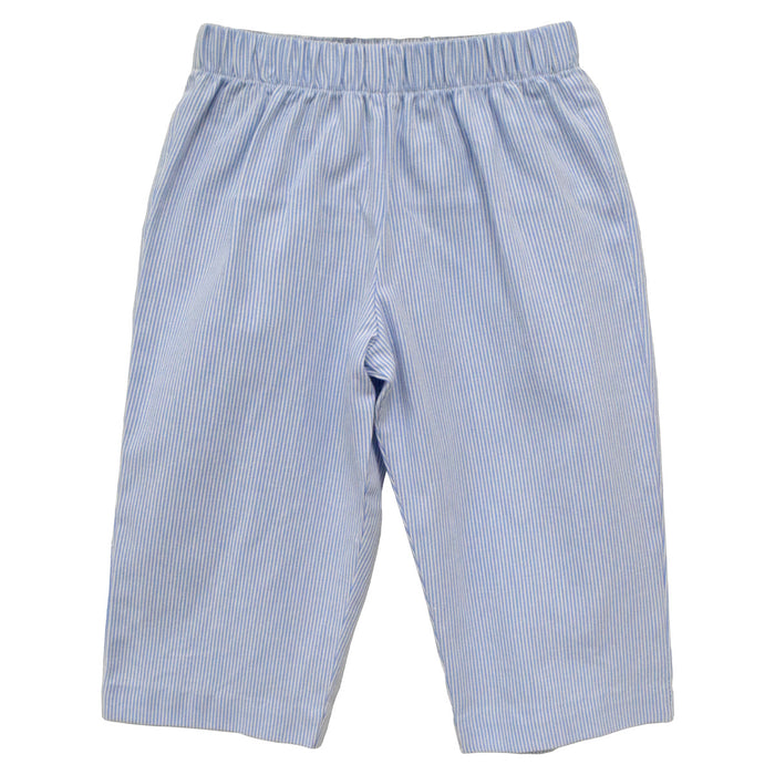 Blue Stripe Oxford Boys Pull on Pants