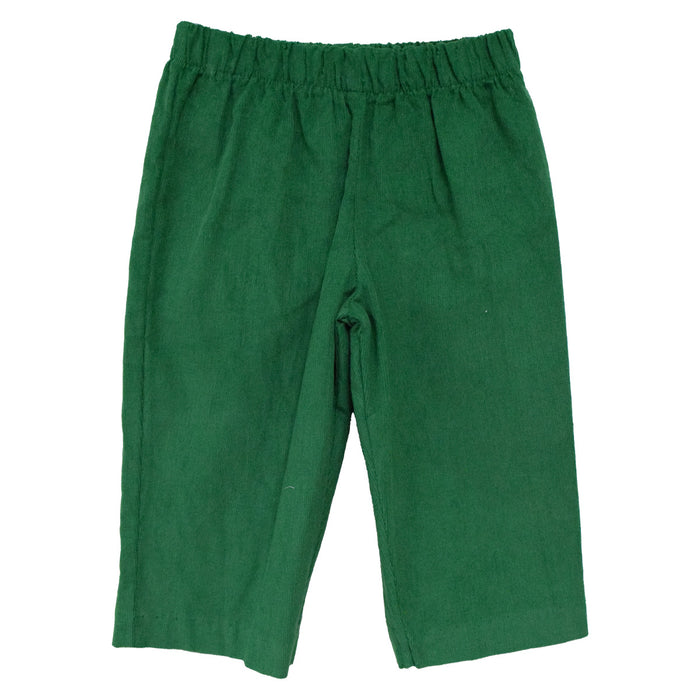 Kelly Green Corduroy Boys Pull on Pants