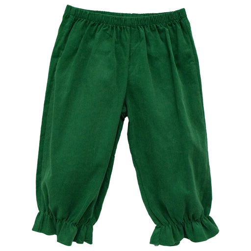 Kelly Green Corduroy Girls Pull on Pants