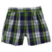 Green Grey and White Plaid Boys Short