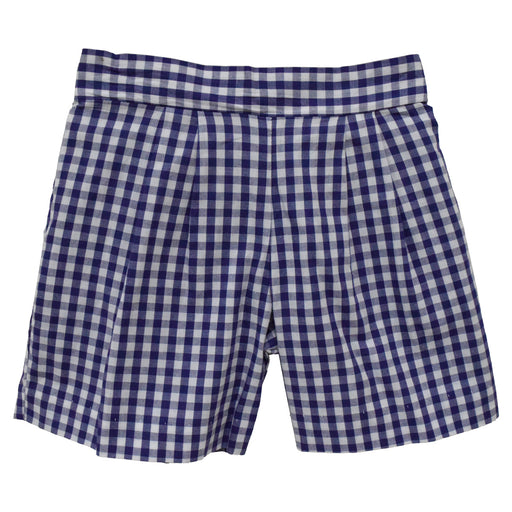 Navy Medium Check Boys Short