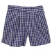 Navy Medium Check Boys Short