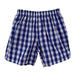 Navy Big Check Boys Pull on Short