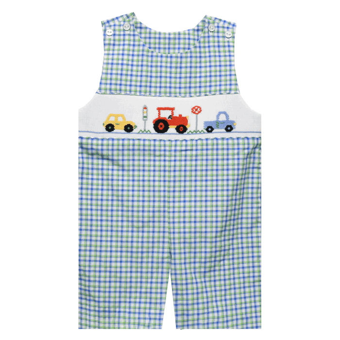 Traffic Smocked Short Sleeve Boys Overall
