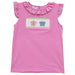 Butterflies Smocked Pink Sleeveless Girls Blouse