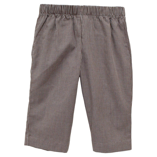 Brown Mini Check Boys Pull On Pants
