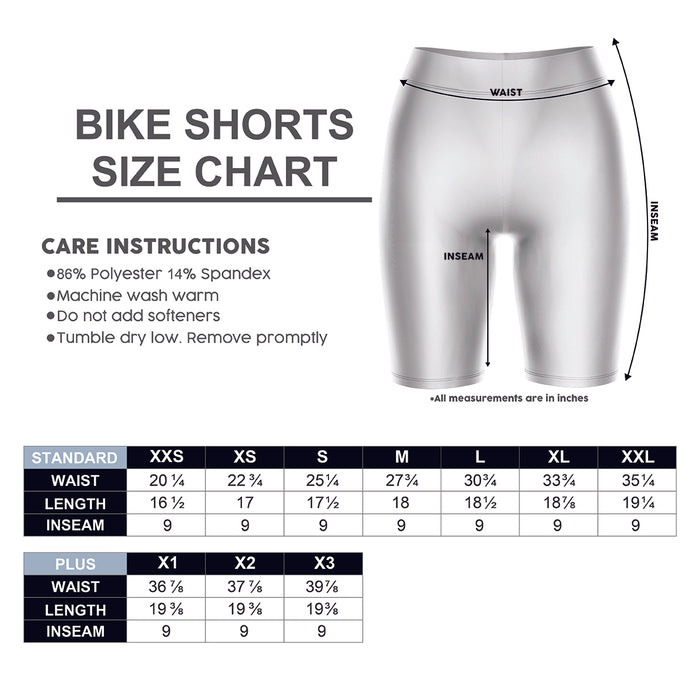 Akron Zips Vive La Fete Game Day Logo on Thigh and Waistband Black and Blue Women Bike Short 9 Inseam - Vive La Fête - Online Apparel Store