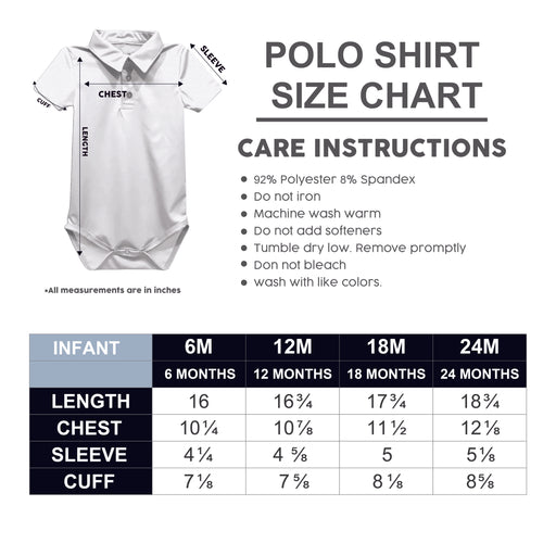 Troy Trojans Embroidered White Solid Knit Boys Polo Bodysuit - Vive La Fête - Online Apparel Store