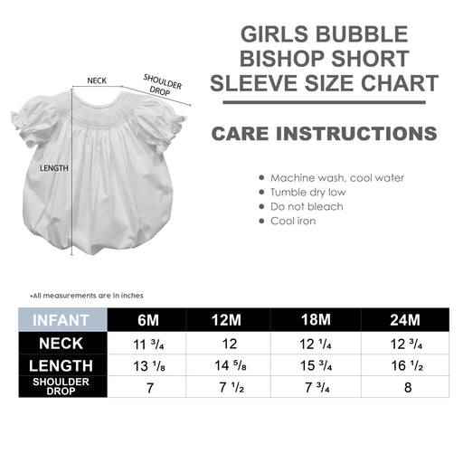 Kentucky Smocked Royal Gingham Short Sleeve Girls Bubble - Vive La Fête - Online Apparel Store