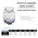 American U Eagles Swirls Blue Sleeveless Ruffle Onesie Logo Bodysuit - Vive La Fête - Online Apparel Store