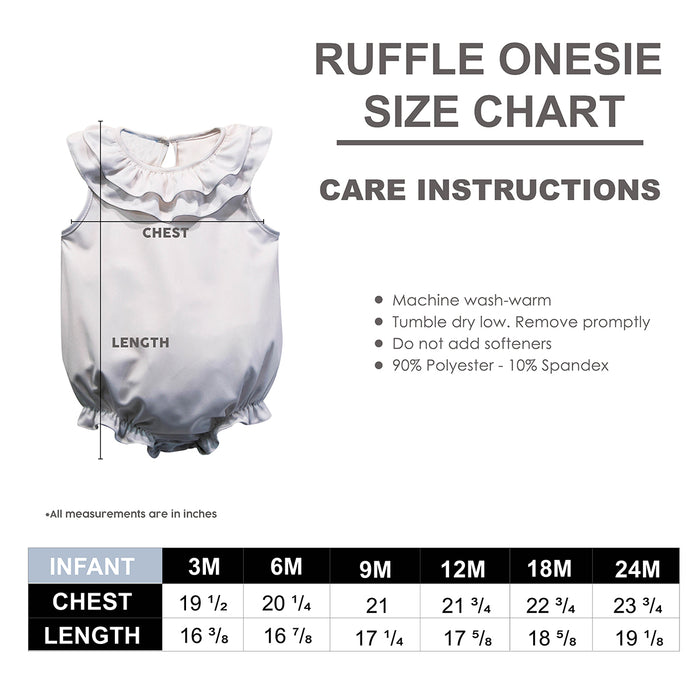 Akron Zips Blue Sleeveless Ruffle Onesie Logo Bodysuit by Vive La Fete - Vive La Fête - Online Apparel Store