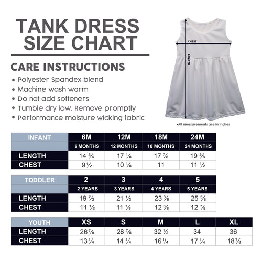 Vanderbilt University Commodores Sleeveless Tank Dress Girls Black Repeat Print Hand Sketched Vive La Fete Impressions - Vive La Fête - Online Apparel Store