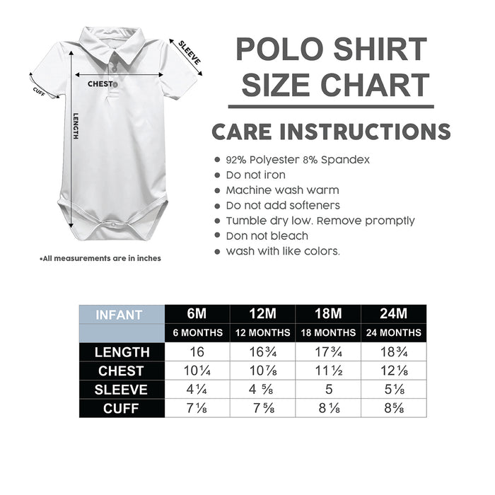 Tampa Spartans Embroidered Gray Stripe Knit Boys Polo Bodysuit - Vive La Fête - Online Apparel Store