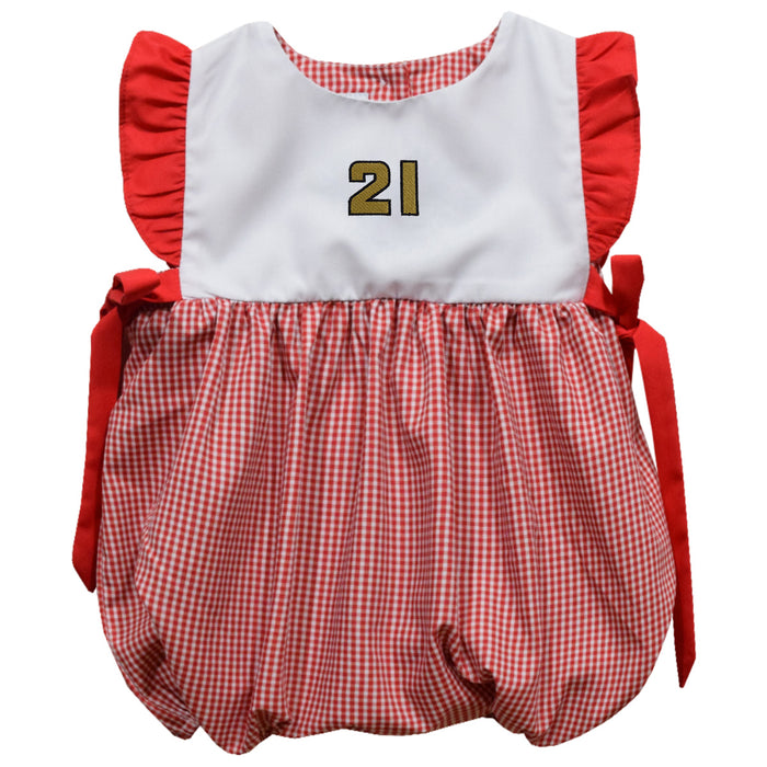 red gingham bubble dress Gina Gingham Bubble Mini Dress - Red