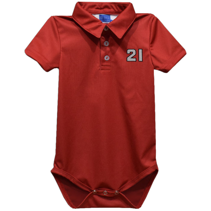 Josh Berry Vive La Fete Solid Polo Bodysuit - Red