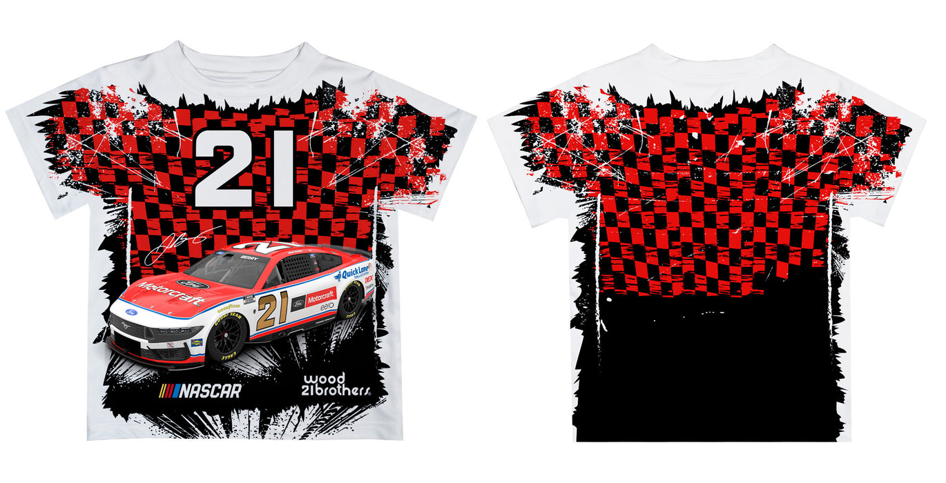 Josh Berry Vive La Fete NASCAR Checkered Racing Car T-Shirt Red