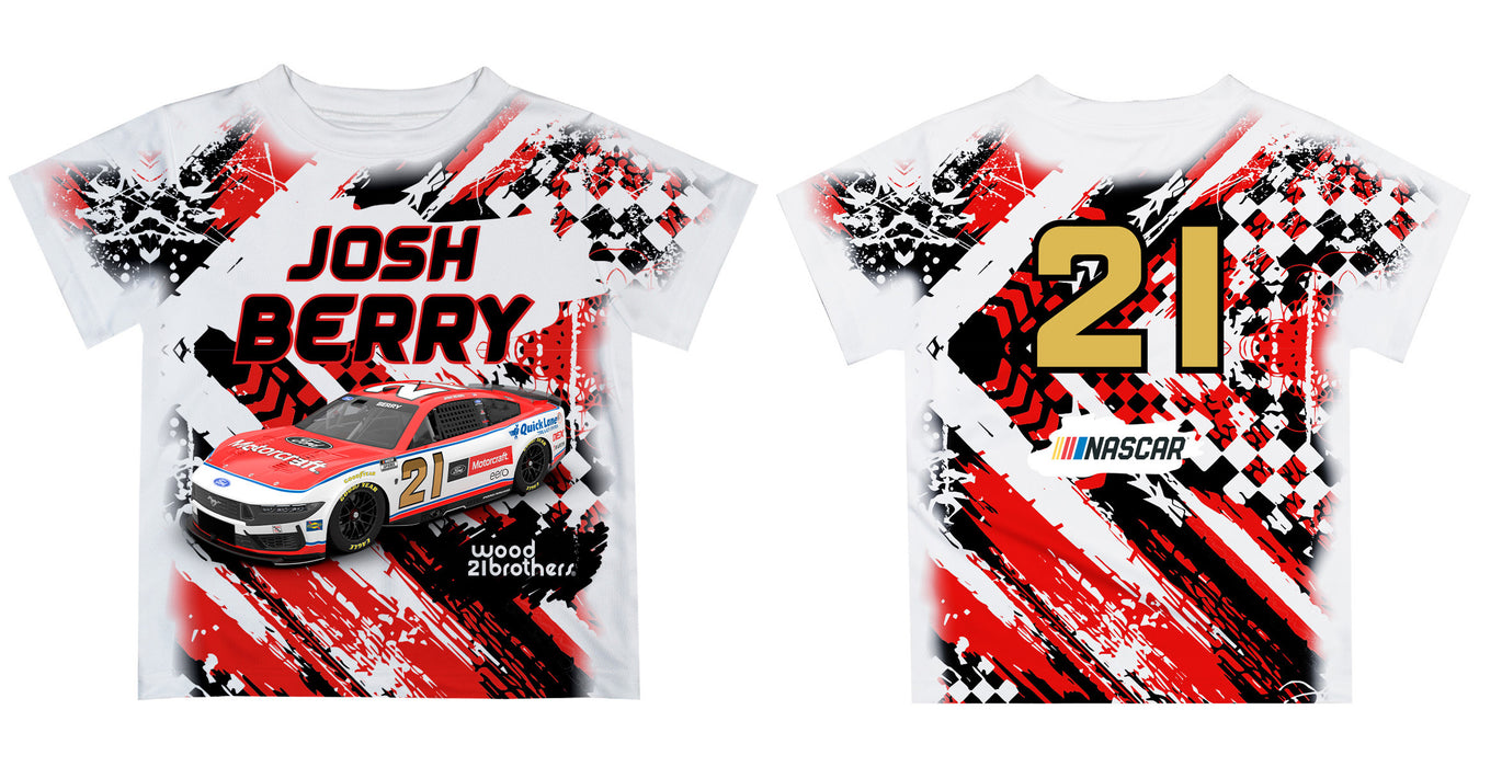 Josh Berry Vive La Fete NASCAR Abstract Kids T-Shirt Red
