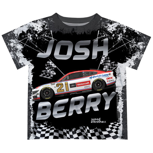 Josh Berry Vive La Fete NASCAR Abstract Kids T-Shirt Black