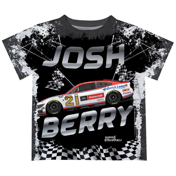 Josh Berry Vive La Fete NASCAR Abstract Kids T-Shirt Black